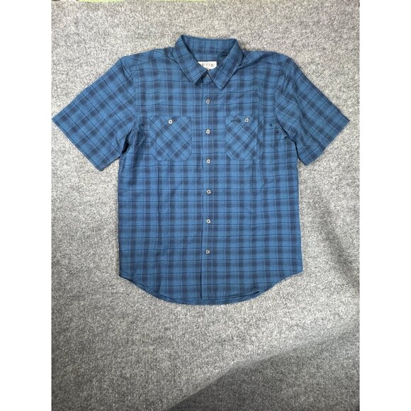 Orvis Blue Plaid Short Sleeve Button-Up Shirt M/M Polyester Mens Classic Collect - Picture 14 of 16